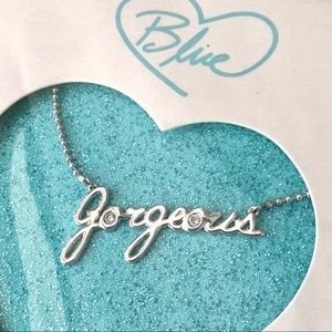 Betsey Johnson ‘Gorgeous’ Silver Necklace HTF/NWT!